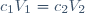 c_1V_1=c_2V_2