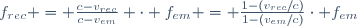 f_{rec} = \frac{c-v_{rec}}{c-v_{em}} \cdot f_{em} = \frac{1-(v_{rec}/c)}{1-(v_{em}/c)}\cdot f_{em}