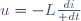 u=-L{di\over dt}\,