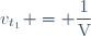 v_{t_1} = \dfrac{1}{\text{V}}