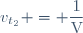 v_{t_2} = \dfrac{1}{\text{V}}