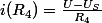 $i(R_{4})=\frac{U-U_{S}}{R_{4}}$