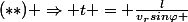 (**) \Rightarrow t = \frac{l}{v_rsin\varphi }