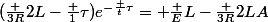 (\frac {3R}{2L}-\frac {1}{\tau})e^{-\frac {t}{\tau}}= \frac {E}{L}-\frac {3R}{2L}A