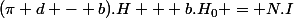 (\pi d - b).H + b.H_0 = N.I