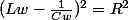 (Lw-\frac{1}{Cw})^{2}=R^{2}