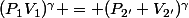 (P_1V_1)^{\gamma} = (P_{2'} V_{2'})^{\gamma}