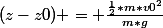 (z-z0) = \frac{\frac{1}{2}*m*v0^{2}}{m*g}