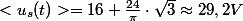 <u_{s}(t)>=16+\frac{24}{\pi}\cdot\sqrt{3}\approx29,2V