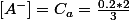 [A^-]=C_a=\frac{0.2*2}{3}