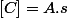 [C]=A.s