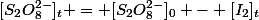 [S_2O_8^{2-}]_t = [S_2O_8^{2-}]_0 - [I_2]_t