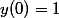 \ y(0)=1; \\\\ G(P)=\frac{10}{P+10}\\\\ \ On\ sait\ que\ G(P)=\frac{Y(P)}{U(P)} \Rightarrow \ Y(P)=G(P).U(P)\\\\ On\ peut\ aussi\ l'crire \ sous \ la forme : \\\\Y(P)(P+10)=10.U(P) \Leftrightarrow PY(P)+10Y(P)= 10 .U(P)\\