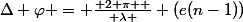 \Delta \varphi = {{ 2 \pi } \over \lambda } (e(n-1))