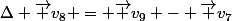 \Delta \vec v_8 = \vec v_9 - \vec v_7