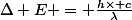 \Delta E = \frac{h\times c}{\lambda}