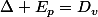 \Delta E_{p}=D_{v}
