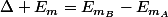 \Delta E_m=E_{m_B}-E_{m_A}