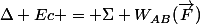 \Delta Ec = \Sigma W_{AB}(\vec{F})