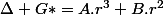 \Delta G*=A.r^{3}+B.r^{2}