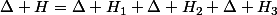 \Delta H=\Delta H_{1}+\Delta H_{2}+\Delta H_{3}