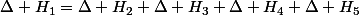 \Delta H_{1}=\Delta H_{2}+\Delta H_{3}+\Delta H_{4}+\Delta H_{5}