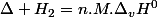 \Delta H_{2}=n.M.\Delta_{v}H^{\text{0}}
