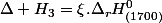 \Delta H_{3}=\xi.\Delta_{r}H_{(1700)}^{0}