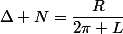 \Delta N=\dfrac{R}{2\pi L}