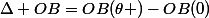 \Delta OB=OB(\theta )-OB(0)