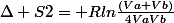 \Delta S2= Rln\frac{(Va+Vb)}{4VaVb}