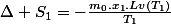 \Delta S_{1}=-\frac{m_{0}.x_{1}.Lv(T_{1})}{T_{1}}