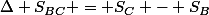 \Delta S_{BC} = S_C - S_B
