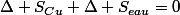 \Delta S_{Cu}+\Delta S_{eau}=0