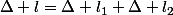 \Delta l=\Delta l_{1}+\Delta l_{2}