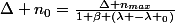 \Delta n_0=\frac{\Delta n_{max}}{1+\beta (\lambda -\lambda _0)}