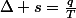 \Delta s=\frac{q}{T}