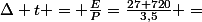 \Delta t = \frac{E}{P}=\frac{27 720}{3,5} =