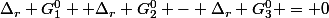 \Delta_r G^0_1+ \Delta_r G^0_2 - \Delta_r G^0_3 = 0