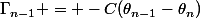 \Gamma_{n-1} = -C(\theta_{n-1}-\theta_{n})