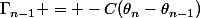 \Gamma_{n-1} = -C(\theta_n-\theta_{n-1})