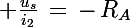 \Large \frac{u_s}{i_2}\,=\,-\,R_A