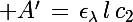 \Large A'\,=\,\epsilon_{\lambda}\,l\,c_2