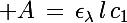 \Large A\,=\,\epsilon_{\lambda}\,l\,c_1