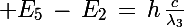 \Large E_5\,-\,E_2\,=\,h\,\frac{c}{\lambda_3}
