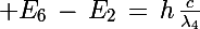 \Large E_6\,-\,E_2\,=\,h\,\frac{c}{\lambda_4}