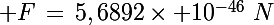 \Large F\,=\,5,6892\times 10^{-46}\,\,N