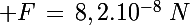 \Large F\,=\,8,2.10^{-8}\,\,N