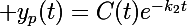 \Large y_p(t)=C(t)e^{-k_2t}