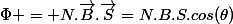 \Phi = N.\vec{B}.\vec{S}=N.B.S.cos(\theta)